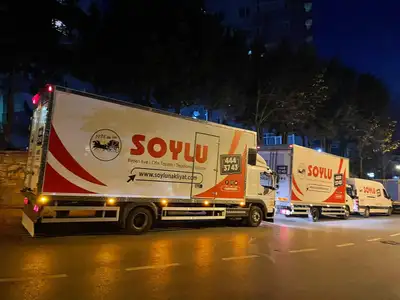 Soylu Nakliyat filosu gece şehirlerarası sefere hazırlanıyor